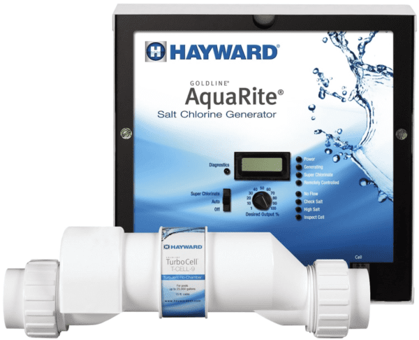 Hayward W3AQR9 AquaRite Salt Chlorination System for In-Ground Pools up to 25,000 Gallons.